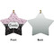 Paris Bonjour and Eiffel Tower Ceramic Flat Ornament - Star Front & Back (APPROVAL)