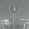 Paris Bonjour and Eiffel Tower Clear Plastic 7" Stir Stick - Round - Main