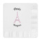 Paris Bonjour and Eiffel Tower Embossed Decorative Napkins (Personalized)