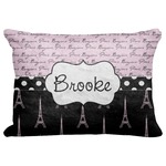 Paris Bonjour and Eiffel Tower Decorative Baby Pillowcase - 16"x12" (Personalized)