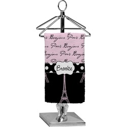 Paris Bonjour and Eiffel Tower Finger Tip Towel - Full Print (Personalized)