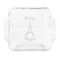 Paris Bonjour and Eiffel Tower Glass Cake Dish - FRONT (8x8)