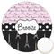 Paris Bonjour and Eiffel Tower Icing Circle - Large - Front