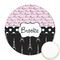 Paris Bonjour and Eiffel Tower Icing Circle - Medium - Front