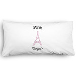 Paris Bonjour and Eiffel Tower Pillow Case - King - Graphic (Personalized)