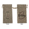 Paris Bonjour and Eiffel Tower Large Burlap Gift Bags - Front & Back