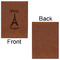 Paris Bonjour and Eiffel Tower Leatherette Sketchbooks - Large - Single Sided - Front & Back View