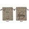 Paris Bonjour and Eiffel Tower Medium Burlap Gift Bag - Front and Back