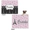 Paris Bonjour and Eiffel Tower Microfleece Dog Blanket - Large- Front & Back