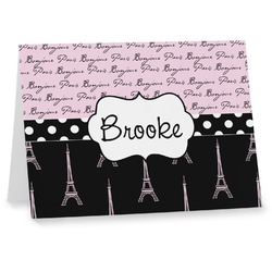 Paris Bonjour and Eiffel Tower Note cards (Personalized)