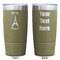 Paris Bonjour and Eiffel Tower Olive Polar Camel Tumbler - 20oz - Double Sided - Approval