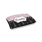 Paris Bonjour and Eiffel Tower Outdoor Dog Bed - Small (Personalized)