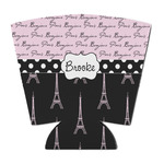 Paris Bonjour and Eiffel Tower Party Cup Sleeve - with Bottom (Personalized)