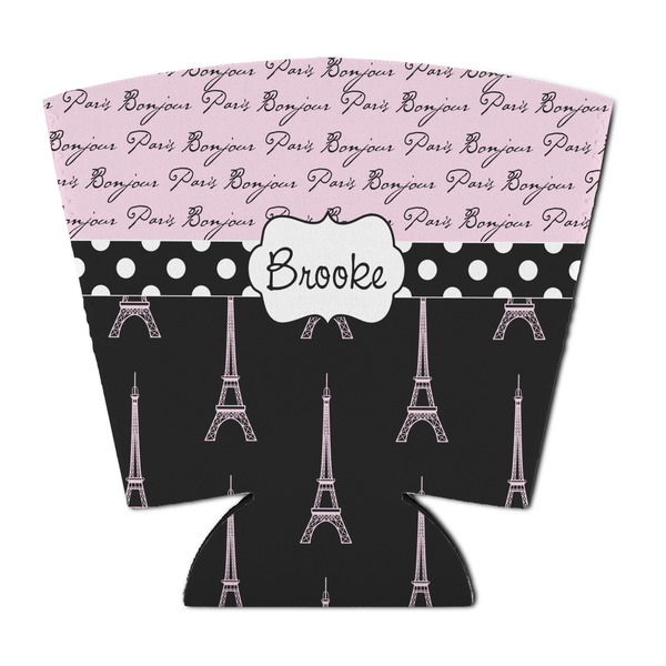 Custom Paris Bonjour and Eiffel Tower Party Cup Sleeve - with Bottom (Personalized)