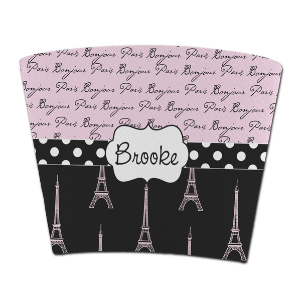 Custom Paris Bonjour and Eiffel Tower Party Cup Sleeve - without bottom (Personalized)