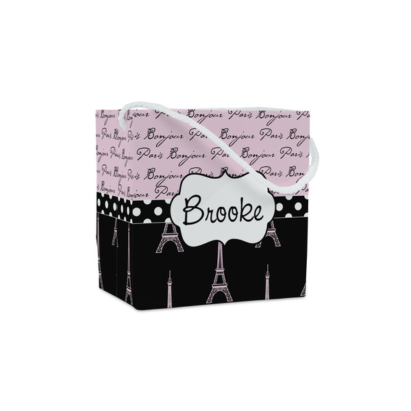 Custom Paris Bonjour and Eiffel Tower Party Favor Gift Bags - Gloss (Personalized)