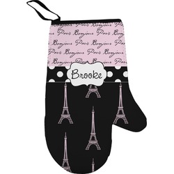 Paris Bonjour and Eiffel Tower Right Oven Mitt (Personalized)