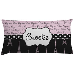 Paris Bonjour and Eiffel Tower Pillow Case - King (Personalized)