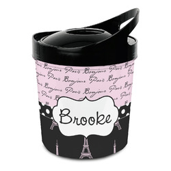 Paris Bonjour and Eiffel Tower Plastic Ice Bucket (Personalized)