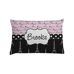 Paris Bonjour and Eiffel Tower Pillow Case - Standard (Personalized)