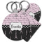 Paris Bonjour and Eiffel Tower Plastic Keychains