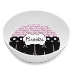 Paris Bonjour and Eiffel Tower Melamine Bowl - 8 oz (Personalized)