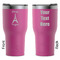 Paris Bonjour and Eiffel Tower RTIC Tumbler - Magenta - Double Sided - Front & Back