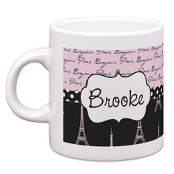 Paris Bonjour and Eiffel Tower Espresso Cup (Personalized)