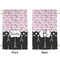 Paris Bonjour and Eiffel Tower Small Laundry Bag - Front & Back View