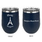 Paris Bonjour and Eiffel Tower Stainless Wine Tumblers - Navy - Double Sided - Approval