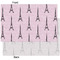 Paris Bonjour and Eiffel Tower Tissue Paper - Heavyweight - XL - Front & Back