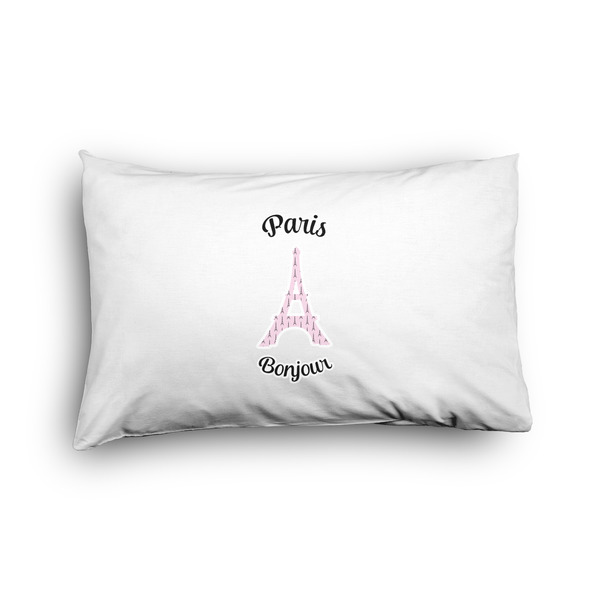 Custom Paris Bonjour and Eiffel Tower Pillow Case - Graphic (Personalized)