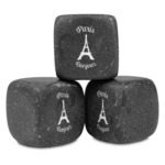 Paris Bonjour and Eiffel Tower Whiskey Stone Set (Personalized)