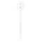 Paris Bonjour and Eiffel Tower White Plastic 5.5" Stir Stick - Round - Single Stick