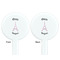 Paris Bonjour and Eiffel Tower White Plastic 7" Stir Stick - Double Sided - Round - Front & Back