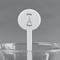 Paris Bonjour and Eiffel Tower White Plastic 7" Stir Stick - Round - Main