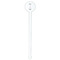 Paris Bonjour and Eiffel Tower White Plastic 7" Stir Stick - Round - Single Stick