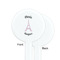 Paris Bonjour and Eiffel Tower White Plastic 7" Stir Stick - Single Sided - Round - Front & Back