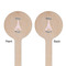 Paris Bonjour and Eiffel Tower Wooden 6" Stir Stick - Round - Double Sided - Front & Back