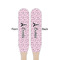 Paris Bonjour and Eiffel Tower Wooden Food Pick - Paddle - Double Sided - Front & Back