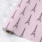 Paris Bonjour and Eiffel Tower Wrapping Paper Roll - Matte - Medium - Main