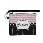 Paris Bonjour and Eiffel Tower Wristlet ID Case w/ Name or Text