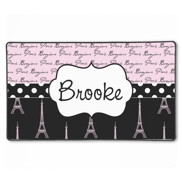 Custom Paris Bonjour and Eiffel Tower XXL Gaming Mouse Pad - 24" x 14" (Personalized)