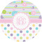 Girly Girl 1" Multipurpose Round Labels - Single Sticker