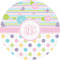 Girly Girl 2" Multipurpose Round Labels - Single Sticker