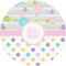 Girly Girl 3" Multipurpose Round Labels - Single Sticker