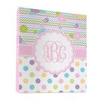 Girly Girl 3 Ring Binder - Full Wrap - 1" (Personalized)