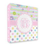 Girly Girl 3 Ring Binder - Full Wrap - 2" (Personalized)