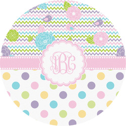 Girly Girl Multipurpose Round Labels - 4" (Personalized)