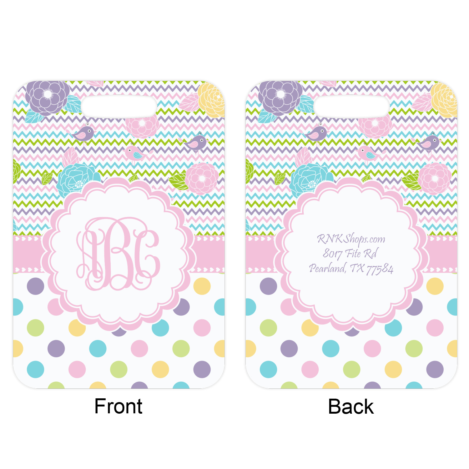 girly luggage tags